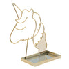 Sagebrook Home Metal 11`` Unicorn Rack, Gold