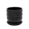 Sagebrook Home 5" Bubble Planter W. Saucer, Black