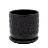 Sagebrook Home 15785-02 6" Bubble Planter with Saucer, Black