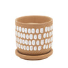 Sagebrook Home 15802-01 5" Painted Planter with Saucer, Brown