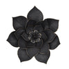 Sagebrook Home 15807-02 Metal 14" Lotus Wall Deco, Black