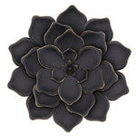 Sagebrook Home Metal 20``  Multi-Layer Flower Wall Deco, Black
