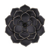 Sagebrook Home Metal 17``  Multi-Layer Flower Wall Deco, Black