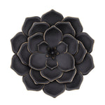 Sagebrook Home Metal 17``  Multi-Layer Flower Wall Deco, Black