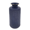 Sagebrook Home Metal 14"H Diamond Vase, Blue