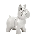 Sagebrook Home 8" Dog Table Deco, Silver