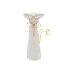 Sagebrook Home 8"H Cat W/Glasses Deco, White