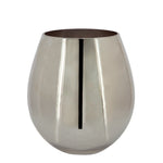 Sagebrook Home Glass 6"H Metallic Vase, Silver