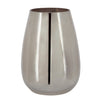 Sagebrook Home Glass 8"H Metallic Vase, Silver
