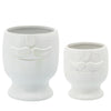 Sagebrook Home 15839 6"/7" Face Planter, White, Set of 2