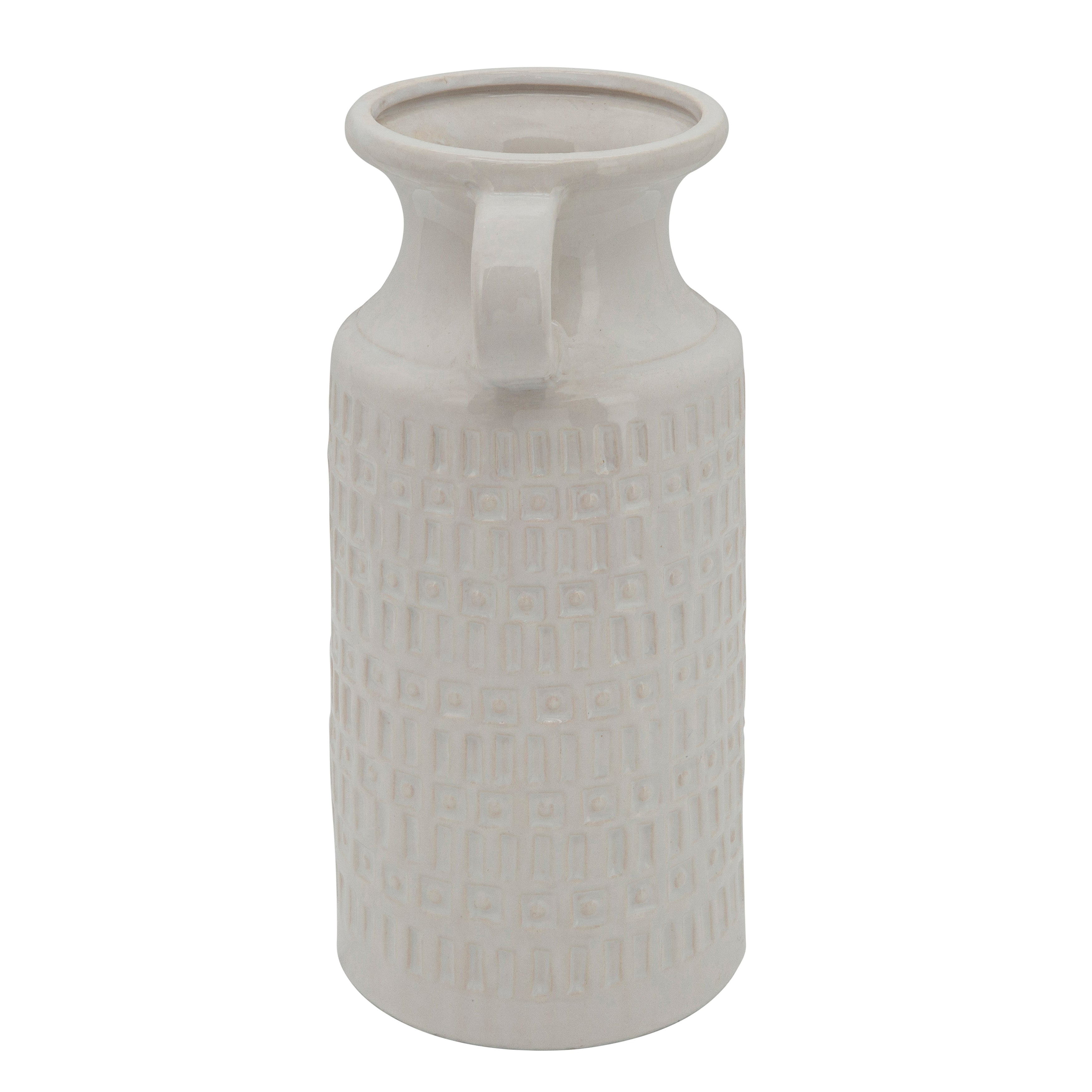 Sagebrook Home Ribbed Stoneware Pitcher - Thumbnail 4
