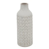 Sagebrook Home 18"H Hammered Vase, White