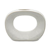 Sagebrook Home 11"H Oval Vase, White
