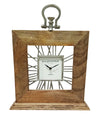 Sagebrook Home 15863-01 13" X 16" Mango Wood Table Clock, Natural