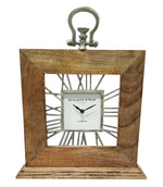 Sagebrook Home 15863-01 13" X 16" Mango Wood Table Clock, Natural