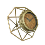 Sagebrook Home 15864 Metal 5" H Abstract Table Clock, Gold