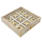 Sagebrook Home Wood 8X8 Tic Tac Toe, White