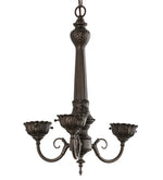 158699 14"W Mahogany Bronze 3 LT Chandelier Hardware Meyda Lighting 