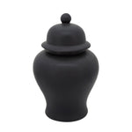 Sagebrook Home 18``H Temple Jar, Matte Black
