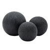 Sagebrook Home Set of 3  6/5/4`` Beaded Orbs, Black