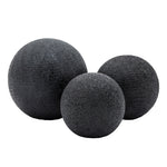 Sagebrook Home Set of 3  6/5/4`` Beaded Orbs, Black