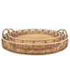 Sagebrook Home Set of 2 Bamboo 24/30`` Round Trays, Natural