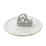 Sagebrook Home 15881-02 6" Trinket Cut-Out Hearts Tray, White