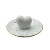 Sagebrook Home 15882-01 5" Trinket Heart Tray, White