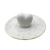 Sagebrook Home 15882-02 6" Trinket Heart Tray, White