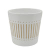 Sagebrook Home Resin, 11" Tribal Trash Bin, White