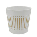 Sagebrook Home Resin, 11" Tribal Trash Bin, White
