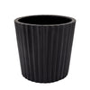 Sagebrook Home Resin 11`` Ridged Trash Bin, Black
