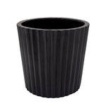 Sagebrook Home Resin 11`` Ridged Trash Bin, Black