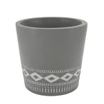 Sagebrook Home Resin, 11`` Diamond Trash Bin, Gray