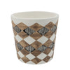 Sagebrook Home Resin, 11`` Diamond Trash Bin, Brown