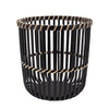 Sagebrook Home Woven 10`` Trash Basket, Black