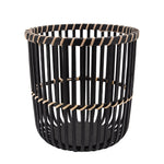 Sagebrook Home Woven 10`` Trash Basket, Black