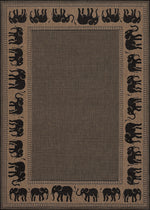 Couristan Recife Elephant 2'3" X 11'9" Runner Indoor/Outdoor  Transitional Rug