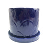Sagebrook Home Set of 2 Shell Planters W/ Saucer 6/8``, Blue