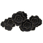 Sagebrook Home Resin 41`` Wall Flowers, Black