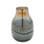 Sagebrook Home 15935-01 10" H Glass Metallic Vase, Black/Gold