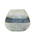 Sagebrook Home Glass, 8"H Azurite Vase, Blue/Gray
