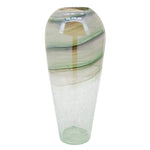 Sagebrook Home Glass, 17"H Crackled Vase, Clear