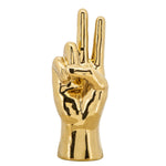 Sagebrook Home 6``H Peace Sign Table Deco, Gold