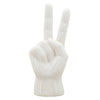 Sagebrook Home 6``H Peace Sign Table Deco, White