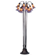 Meyda Lighting 15946 60"H Amber/Purple Pond Lily 12 LT Floor Lamp