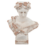 Sagebrook Home Resin, 21``H Lady W/ Laurels, White