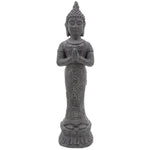 Sagebrook Home Resin, 36``H Standing Buddha, Antique Gray