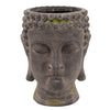Sagebrook Home 15956 11" Resin, Buddha Head Planter, Black