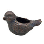 Sagebrook Home 15969-01 14" Resin, Bird Planter Gray